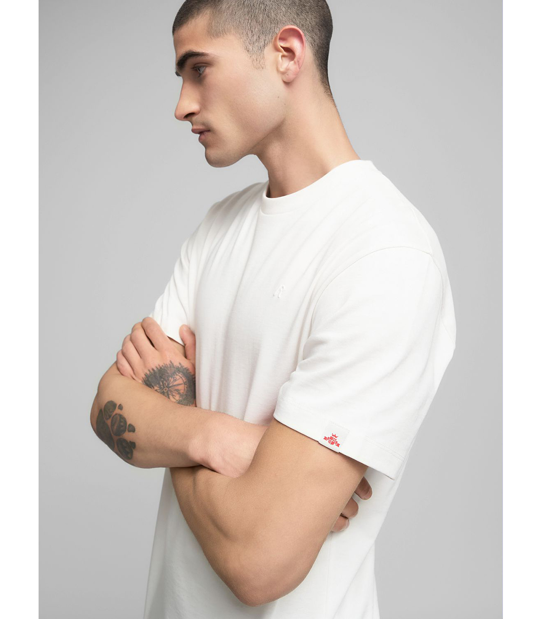 リラックスフィット ヘビーコットンジャージーLOGO Tシャツ 詳細画像 ホワイト 5